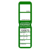 TEST TAGS, H/DUTY RECT GREEN (MAR~MAY) [100]