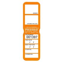 TEST TAGS, H/DUTY RECT ORANGE (JAN~JUNE) [100]