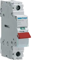 1-pole, 80A Modular Switch with Red Toggle