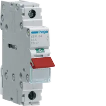 1-pole, 63A Modular Switch 50mm² with Red Toggle