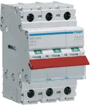 3-pole, 80A Modular Switch with Red Toggle