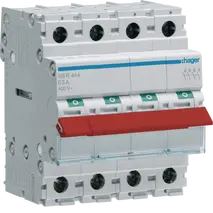 4-pole, 63A Modular Switch 50mm² with Red Toggle