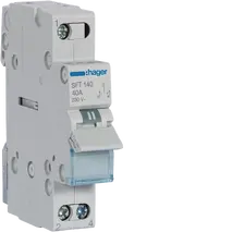 1-pole, 40A Centre Off Modular Changeover Switch with Top Common Point