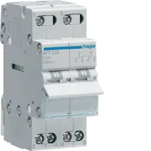 2-pole, 25A Centre Off Modular Changeover Switch with Top Common Point