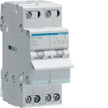 2-pole, 40A Centre Off Modular Changeover Switch with Top Common Point