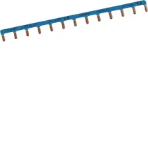 Insulated busbar 1P 63A prong 10mm² blue 13M