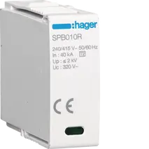 Cartridge L-N Uc 320V In 40kA Imax 100kA Up 2kV