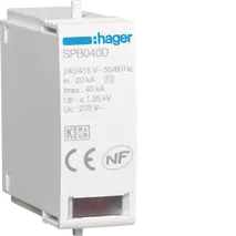 Cartridge L-N Uc 275V In 20kA Imax 40kA Up 1,35kV