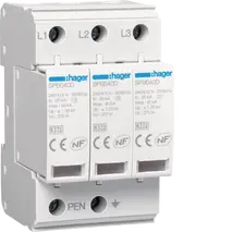 Surge Protection Device 3P T2 TNC Uc 275V In 20kA Imax 40kA