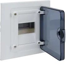 Small distributor,golf,flush,1row,4M,IP40,MS-terminal,ANZ,N+PE,transparent door