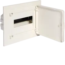 Small distributor,golf,flush,1row,8M,IP40,MS-terminal,ANZ,N+PE,white door
