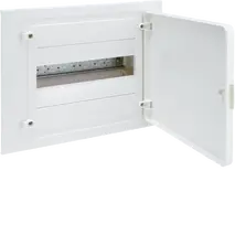 Small distributor,golf,flush,1row,12M,IP40,QC-terminal,N+PE,white door