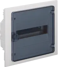 Small distributor,golf,flush,1row,12M,IP40,MS-terminal,ANZ,N+PE,transparent door
