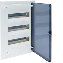 Small distributor,golf,flush,3row,36M,IP40,MS-terminal,ANZ,N+PE,transparent door