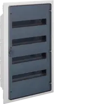Small distributor,golf,flush,4row,IP40,72M,MS-terminal,ANZ,N+PE,transparent door