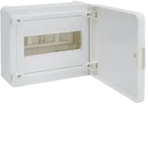Small distributor,golf,surface,1row,IP40,8M,MS-terminal,ANZ,N+PE,white door