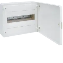 Small distributor,golf,surface,1row,IP40,12M,MS-terminal,ANZ,N+PE,white door