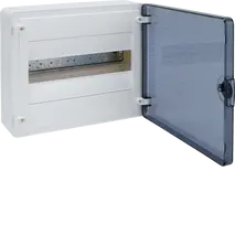 Small distributor,golf,surface,1row,IP40,12M,MS-terminal,ANZ,N+PE,transpare door