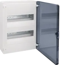 Small distributor,golf,surface,2row,IP40,24M,MS-terminal,ANZ,N+PE,transpare door