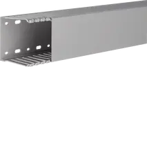 Slotted panel trunking made of PVC DNG 75x75mm stone grey