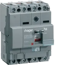Moulded Case Circuit Breaker h3 x160 TM ADJ 4P4D N0-100% 25A 25kA CTC
