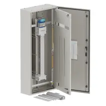 DB, elite, 42/24Pole, 160A Isolator Twin, 8 Modules, grey,1600x600x250mm