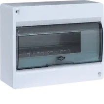Sm.distr.,VD/IC²,surface,1row,10M,IP40,MS-terminals,N+PE,AUS,transparent door