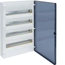 Small distributor,golf,surface,4row,IP40,72M,MS-terminal,ANZ,N+PE,transpare door