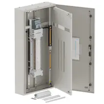 Single chassis, apex, 48 Pole,160A MCCB Twin, 6 Modules, grey, 1200x600x200mm