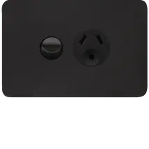 Allure Single GPO 10A with round Earth MB