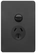 Allure Single GPO 10A Vertical MB