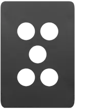 Allure 5 Gang Switch Plate MB