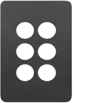 Allure 6 Gang Switch Plate MB