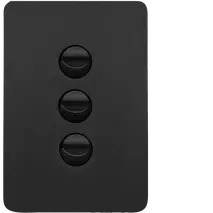 Allure 3 Gang Switch Plate cw mechs MB