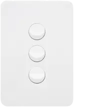 Allure 3 Gang Switch Plate cw mechs MW