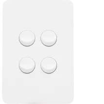 Allure 4 Gang Switch Plate cw mechs MW