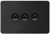 Allure 3 Gang IP44 Plate Horiz MB