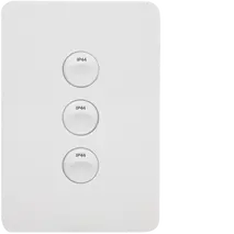 Allure 3 Gang IP44 Plate Vert MW