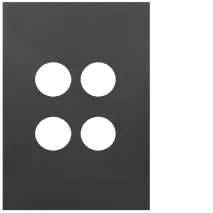 FIN 4 Gang Switch Cover MB
