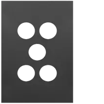 FIN 5 Gang Switch Cover MB