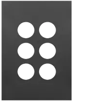 FIN 6 Gang Switch Cover MB
