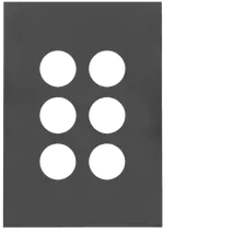 FIN 6 Gang Switch Plate MB