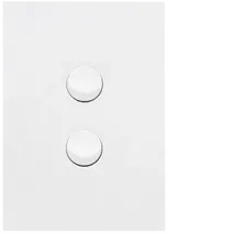 FIN 2 Gang Switch Plate cw mechs MW