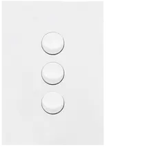FIN 3 Gang Switch Plate cw mechs MW
