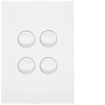 FIN 4 Gang Switch Plate cw mechs MW