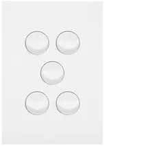 FIN 5 Gang Switch Plate cw mechs MW