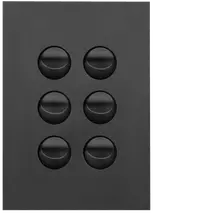 FIN 6 Gang Switch Plate cw mechs MB