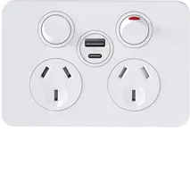 SIL. Twin Socket  + USB A+C