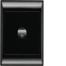 große Plate Vertical Switch 1 Gang Black