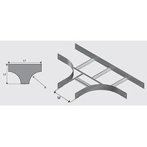 N1T3003H NEMA 1 Cable Ladder Tee HDG